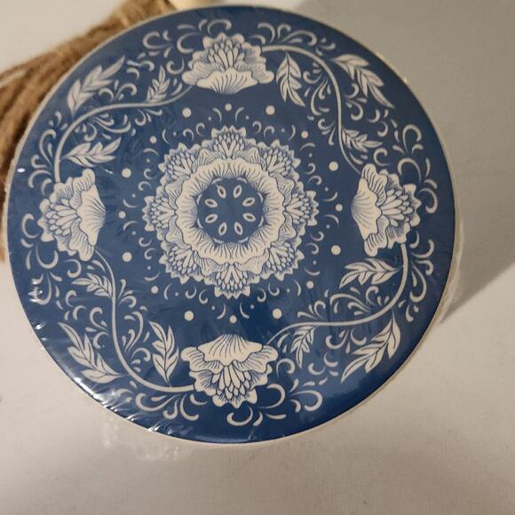 Decor boho calm natural beach short beaded garland & ceramic dish with lid new - Picture 4 of 12